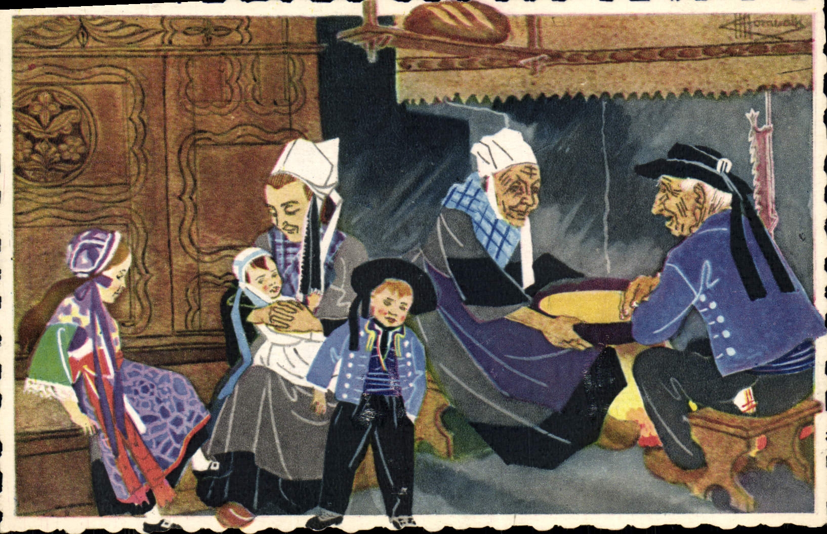 CPA Folklore Charles Homualk Plougastel