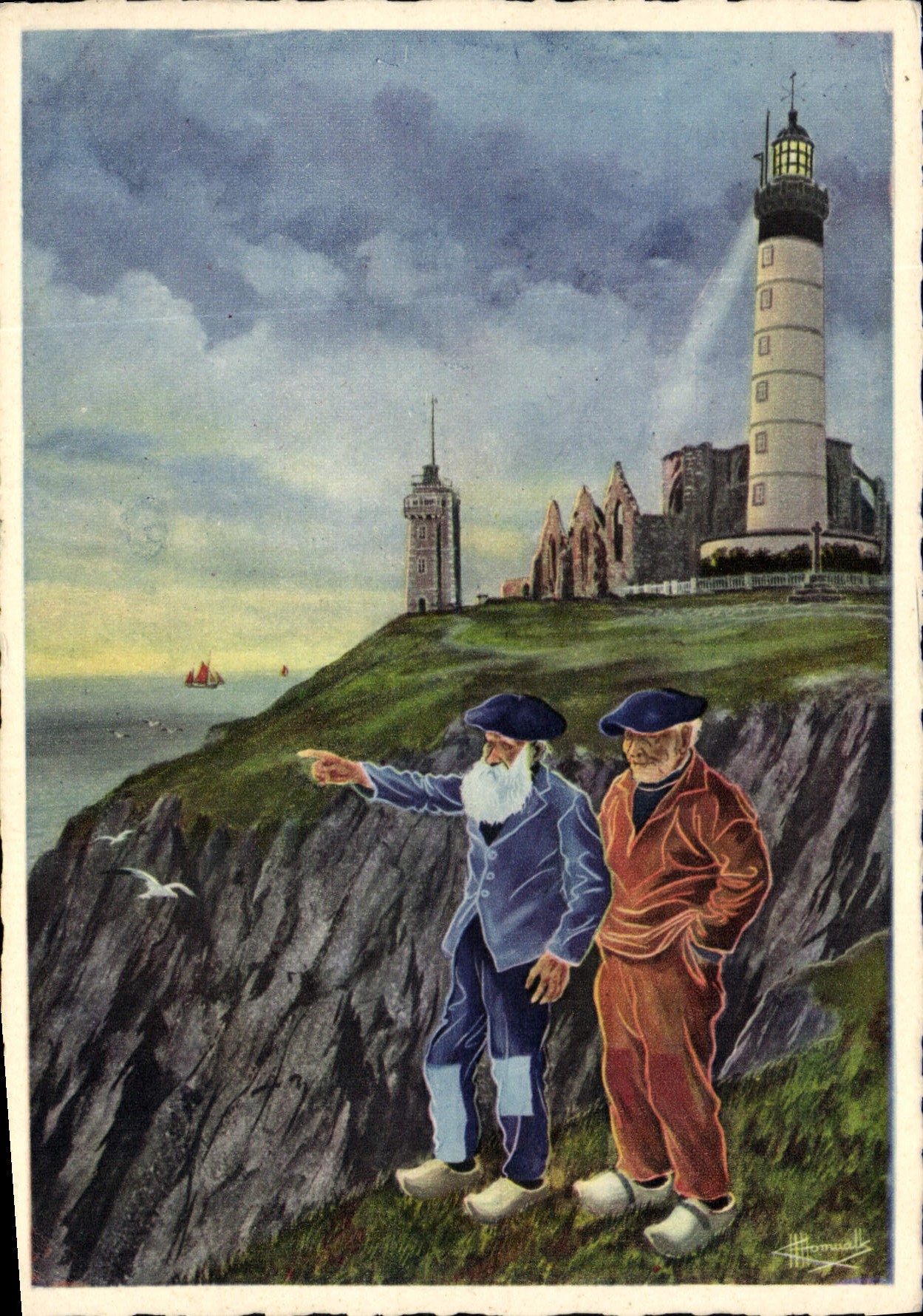 CPA Folklore Charles Homualk Pointe Saint Mathieu