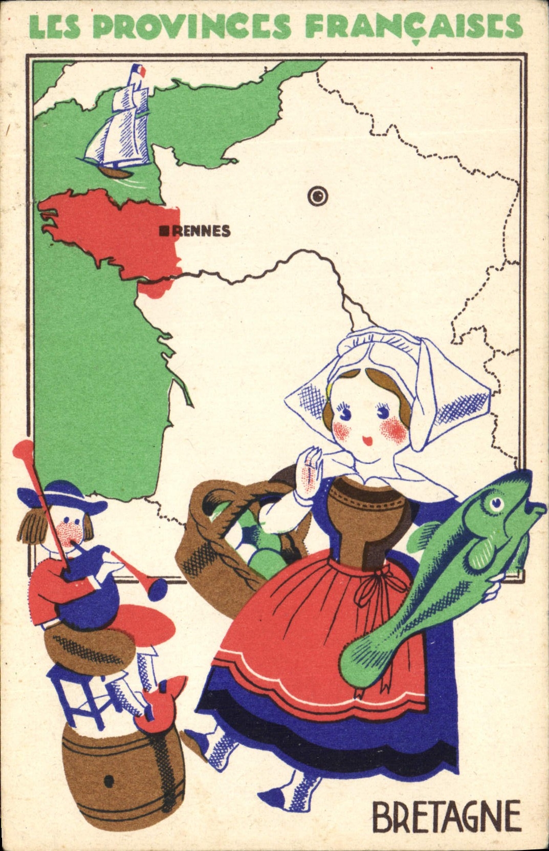 CPA Folklore Bretagne 