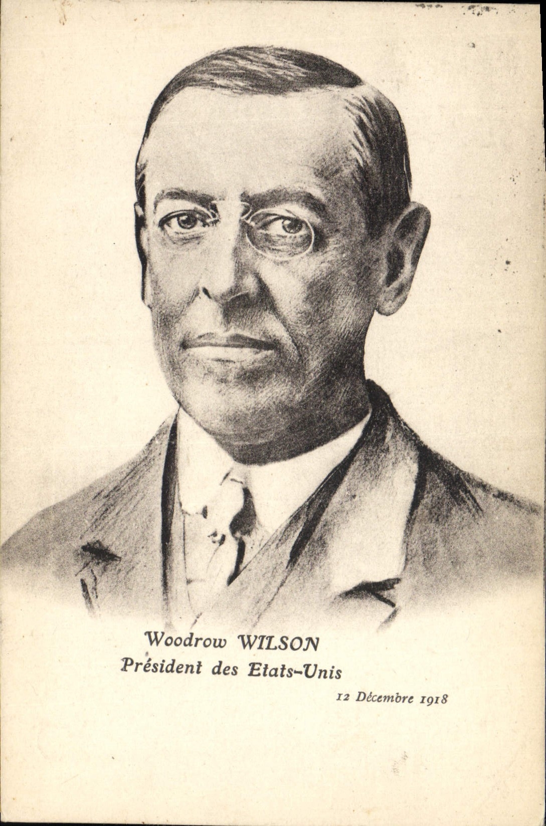 CPA President de la Republique Woodrow Wilson Etats Unis