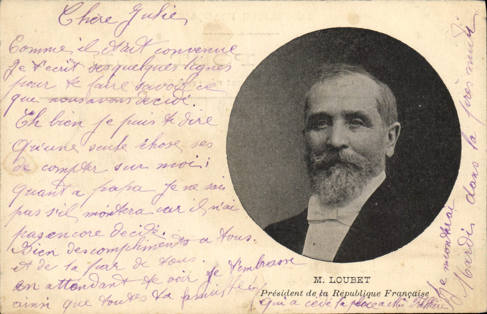 CPA President de la Republique Emile Loubet