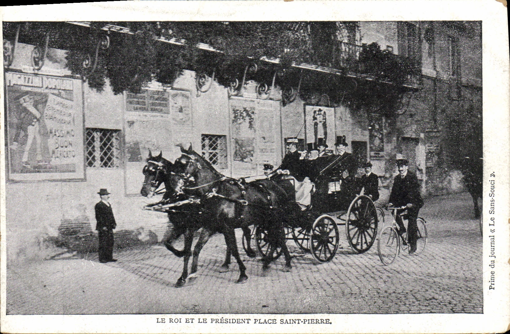 CPA President de la Republique Le roi et le President Place Saint Pierr