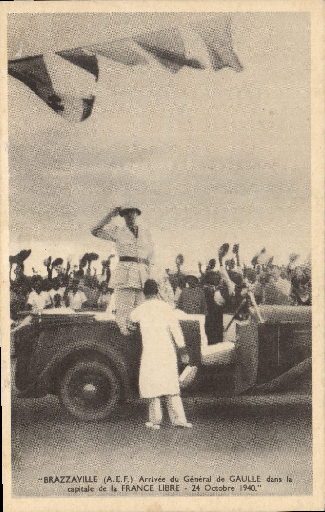 CPA Brazzaville Arrivee du General de Gaulle dans la capitale de la France Libre 24 octobre 1940