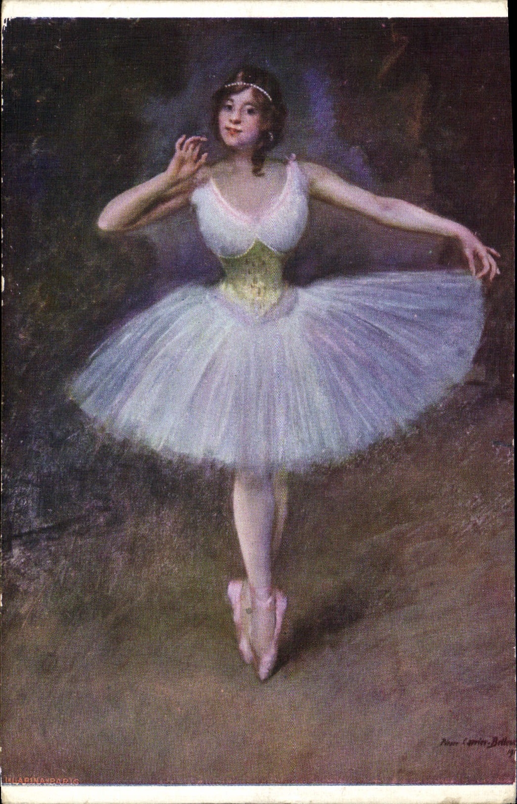 CPA Danse Carrier Belleuse Sur les pointes 