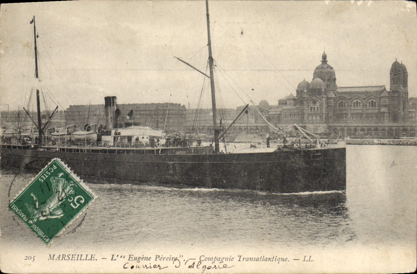 CPA Bateau Paquebot Marseille L'Eugene Pereire Compagnie Transatlantique Marseille