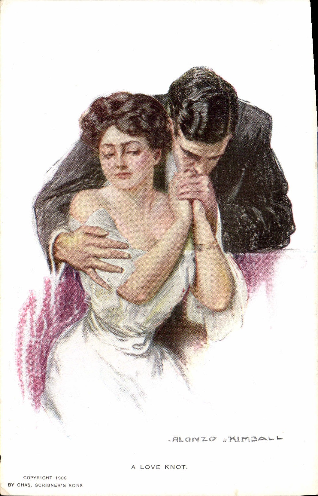 VINTAGE POSTCARD Fantasy Illustrator Alonzo Kimball Woman