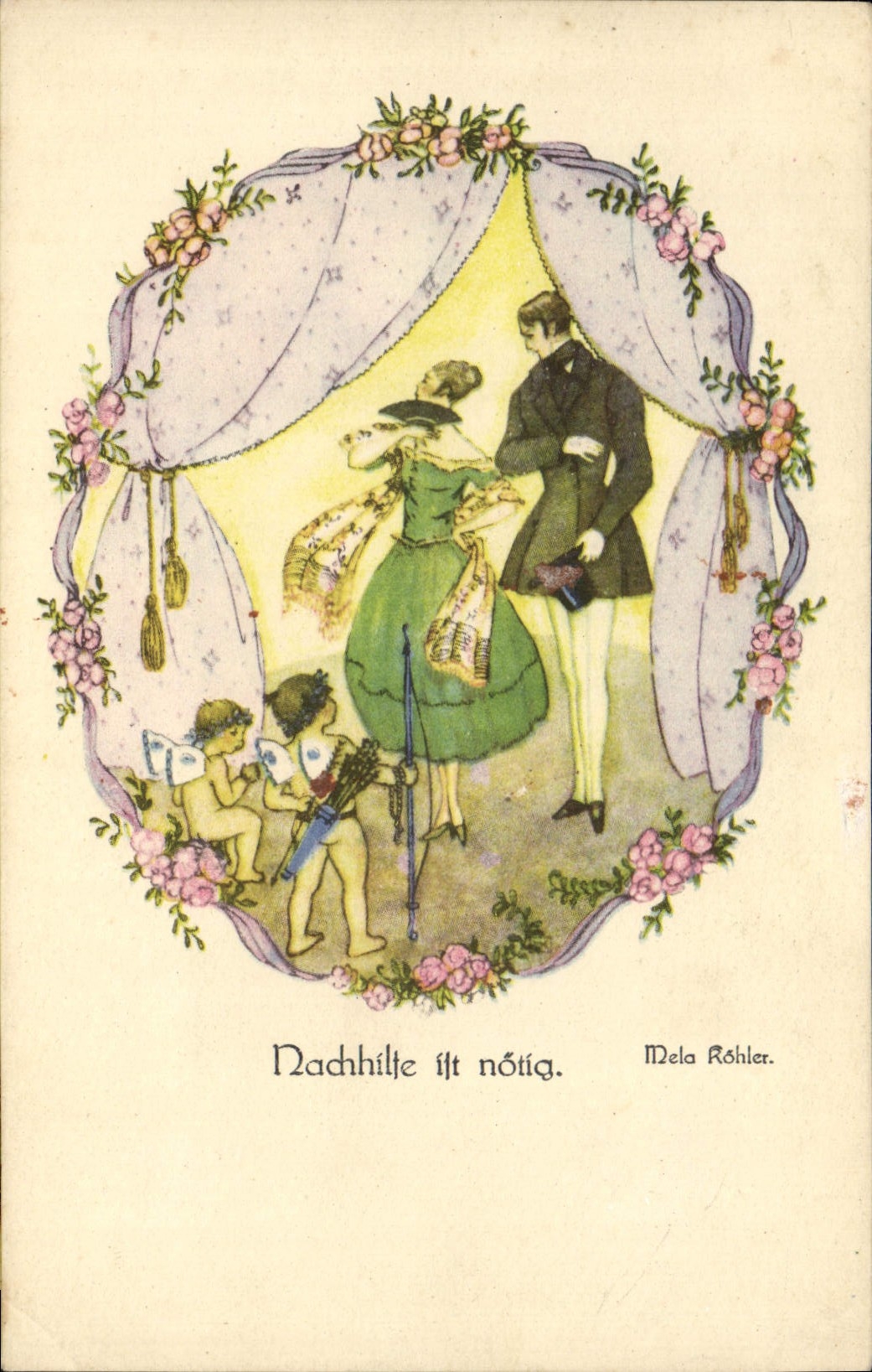 CPA Fantaisie Illustrateur mela Kohler Femme Anges Ange