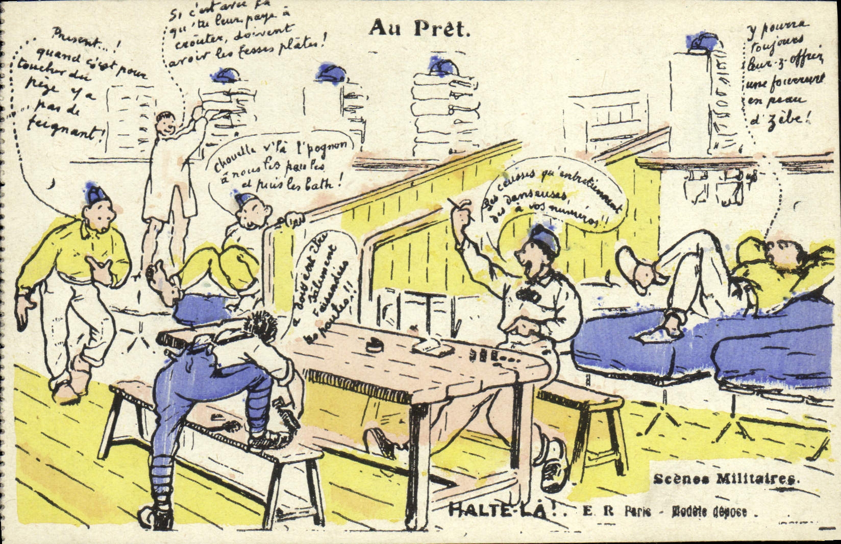 CPA Militaria Au pret 
