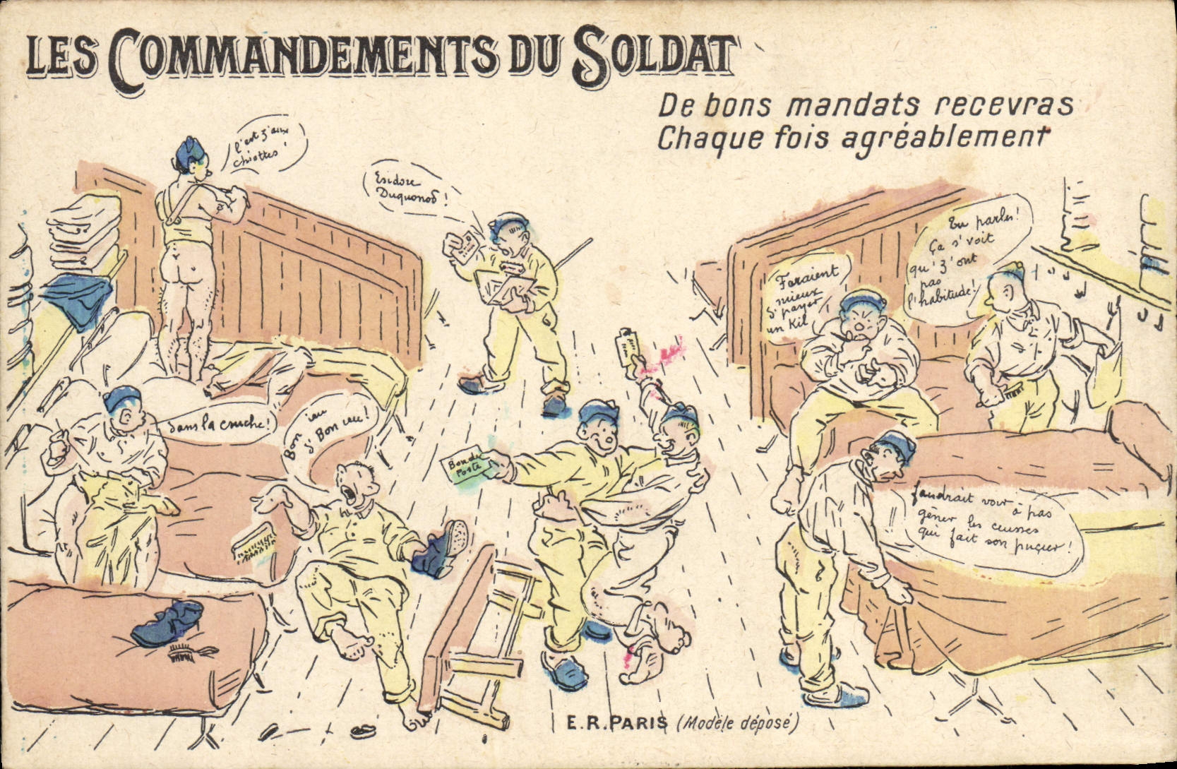 CPA Militaria Les commandements du soldat