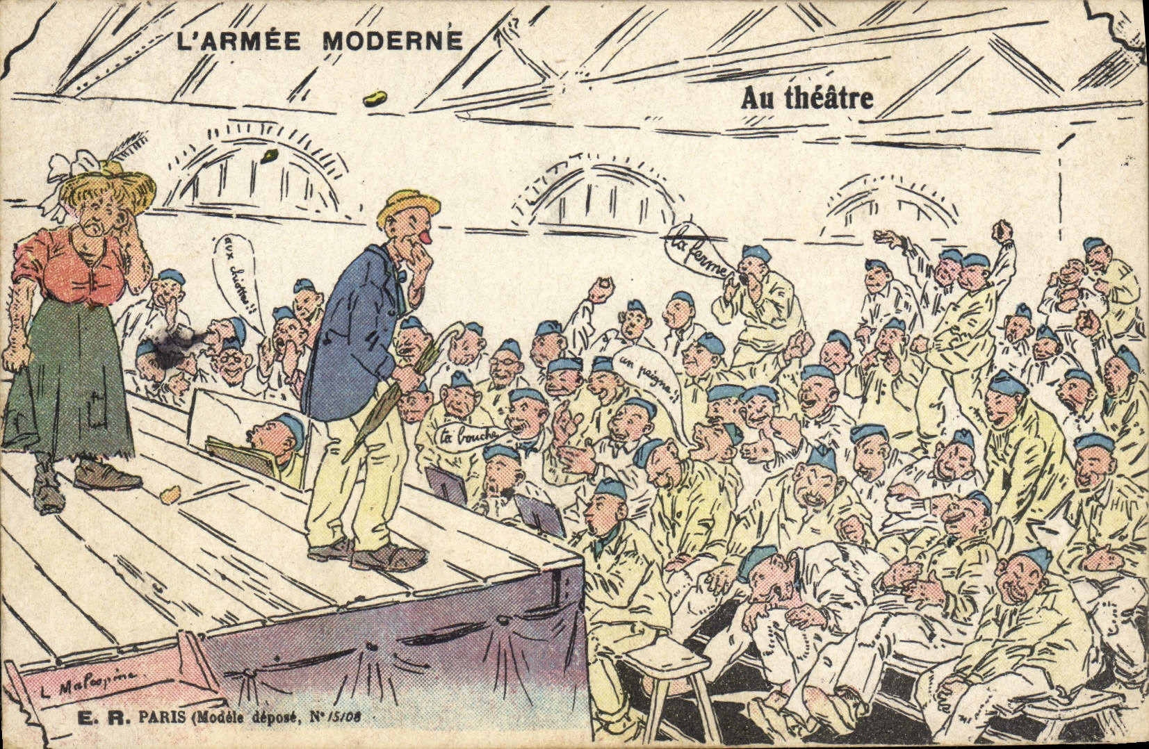 CPA Militaria Au theatre