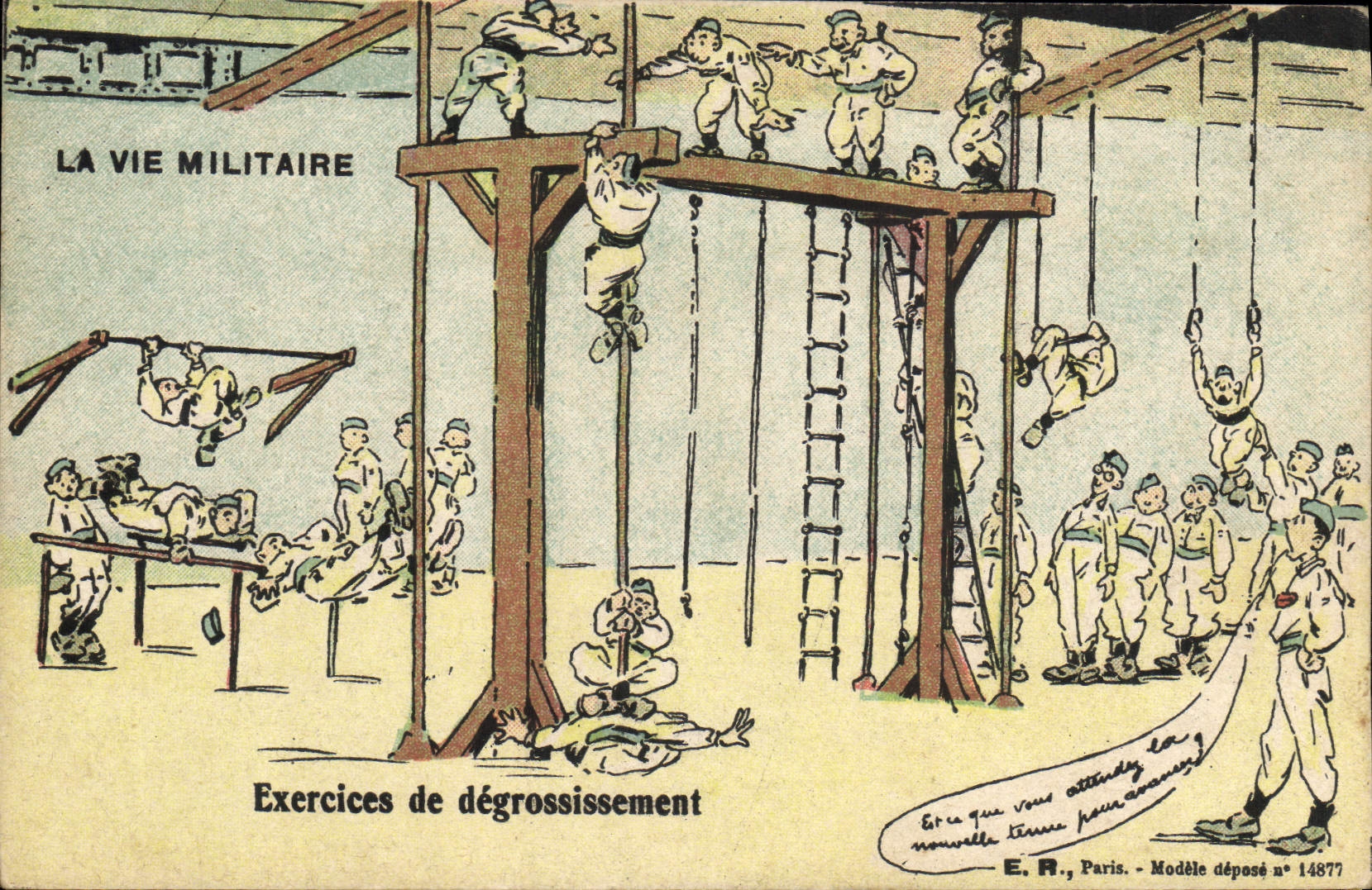 CPA Militaria Exercices de degrossissement 