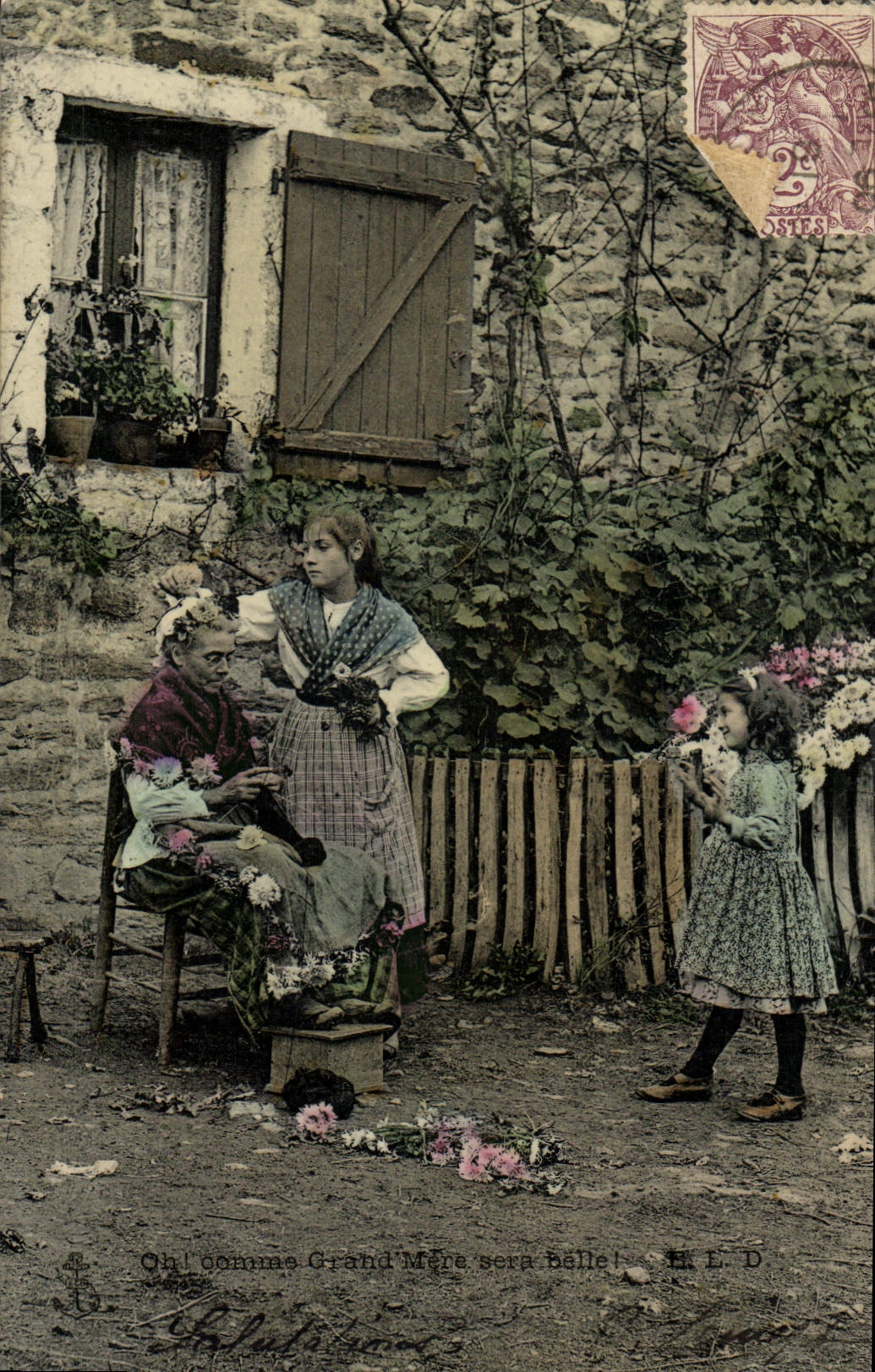 CPA Folklore Oh comme grand mere sera belle