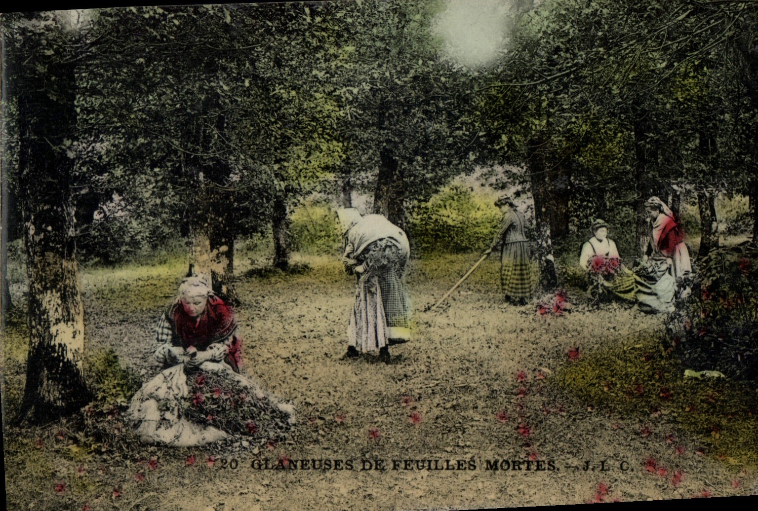 CPA Folklore Glaneuses de feuilles de mortes 