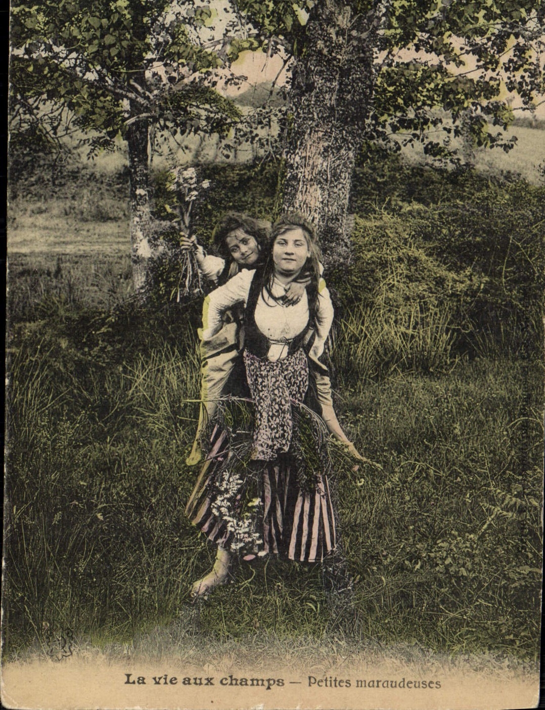 CPA Folklore La vie aux champs Petites maraudeuses 