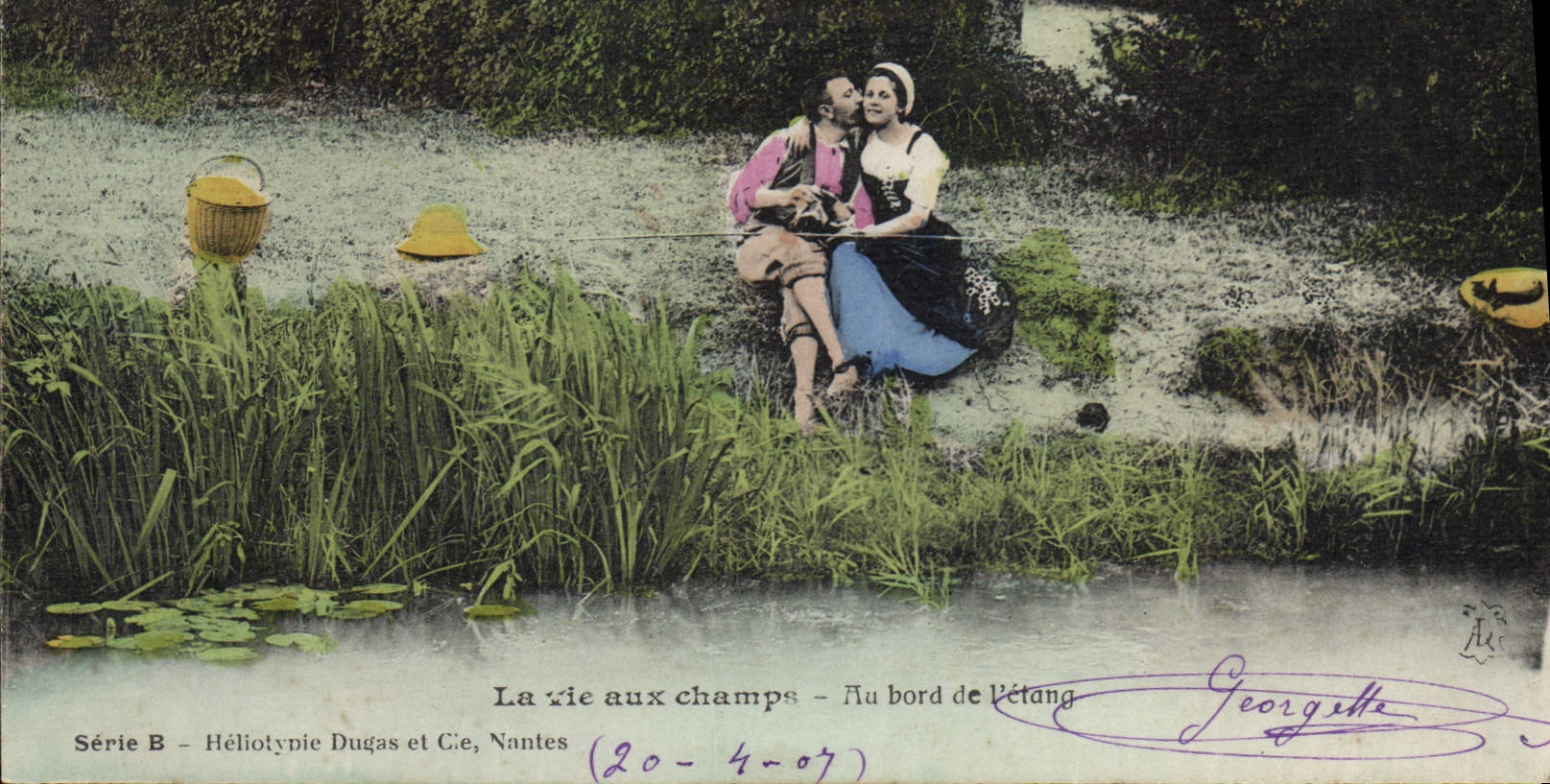 CPA Folklore La vie aux champs Au bord de l'etang