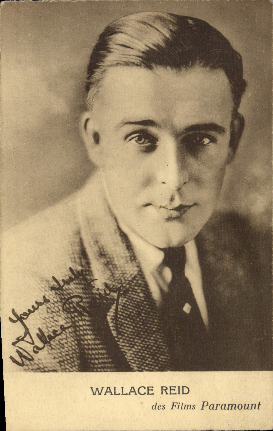 VINTAGE POSTCARD Cinema Wallace Reid Paramount