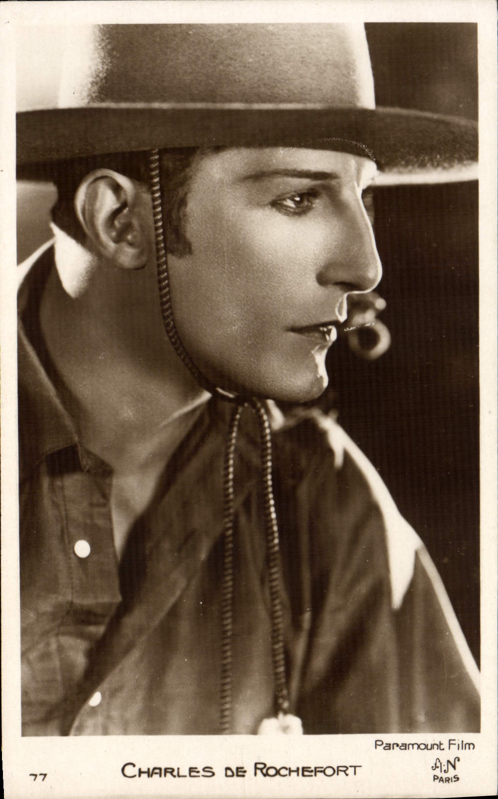 VINTAGE POSTCARD Cinema Charles of Rochefort