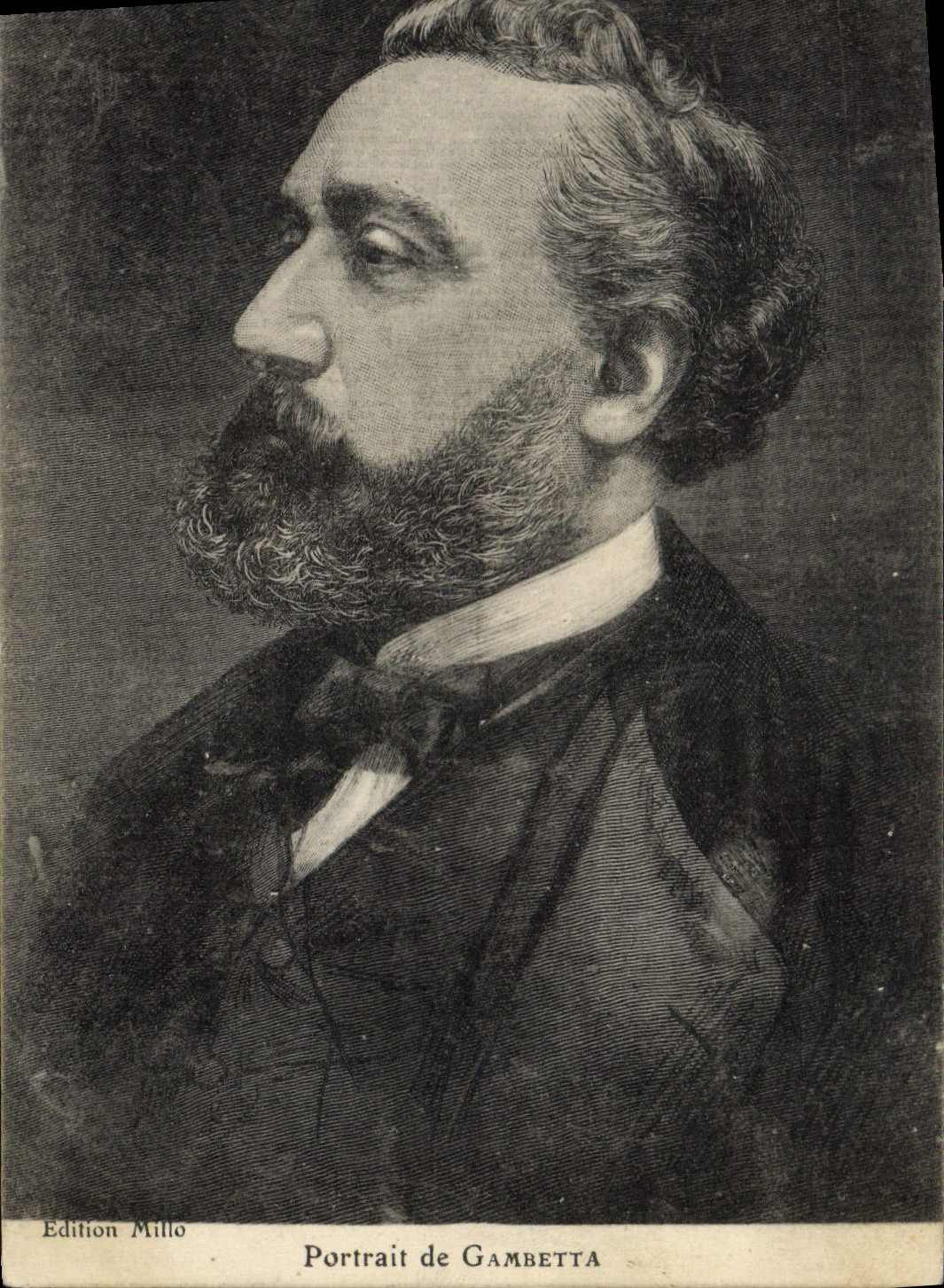VINTAGE POSTCARD Portrait of Gambetta