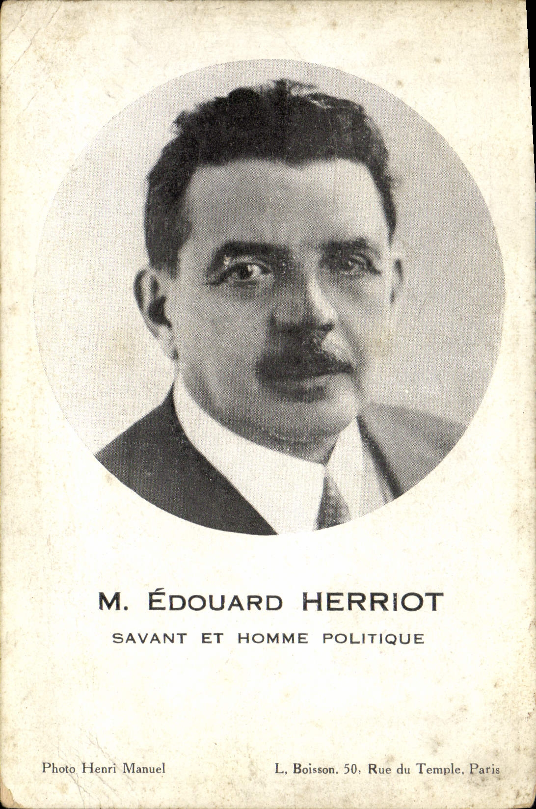 CPA Edouard Herriot Savant et homme politique