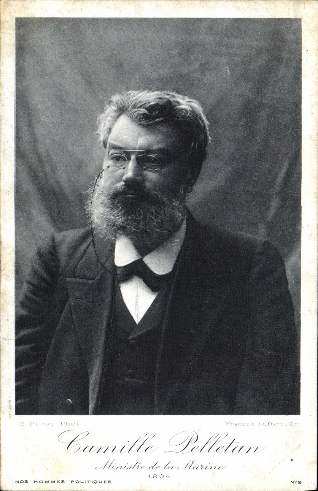 VINTAGE POSTCARD Camille Pelletan Minister for the Marine 1904