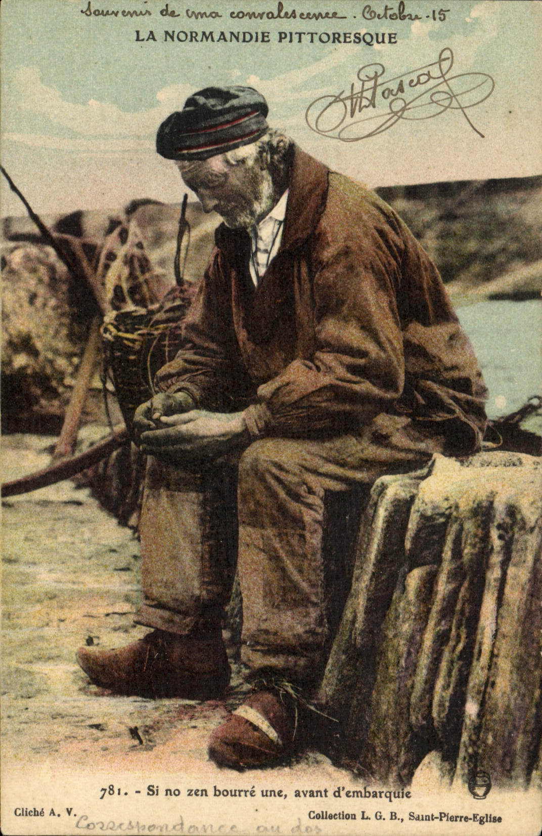 CPA Folklore Tabac Normandie