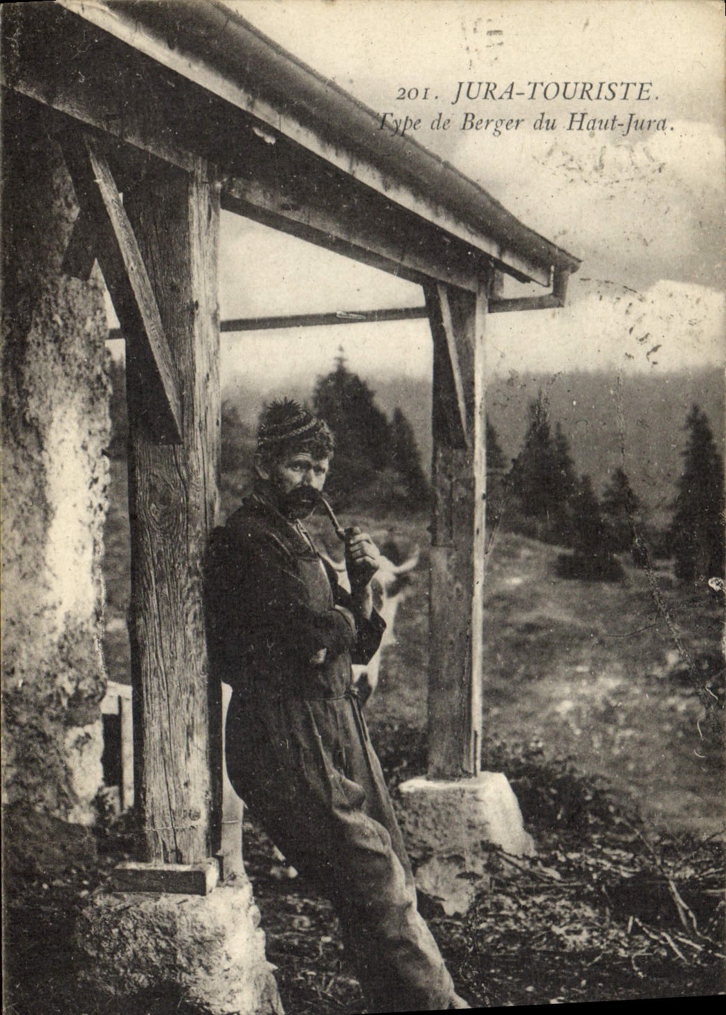 CPA Folklore Tabac Jura Type du berger du Haut Jura 