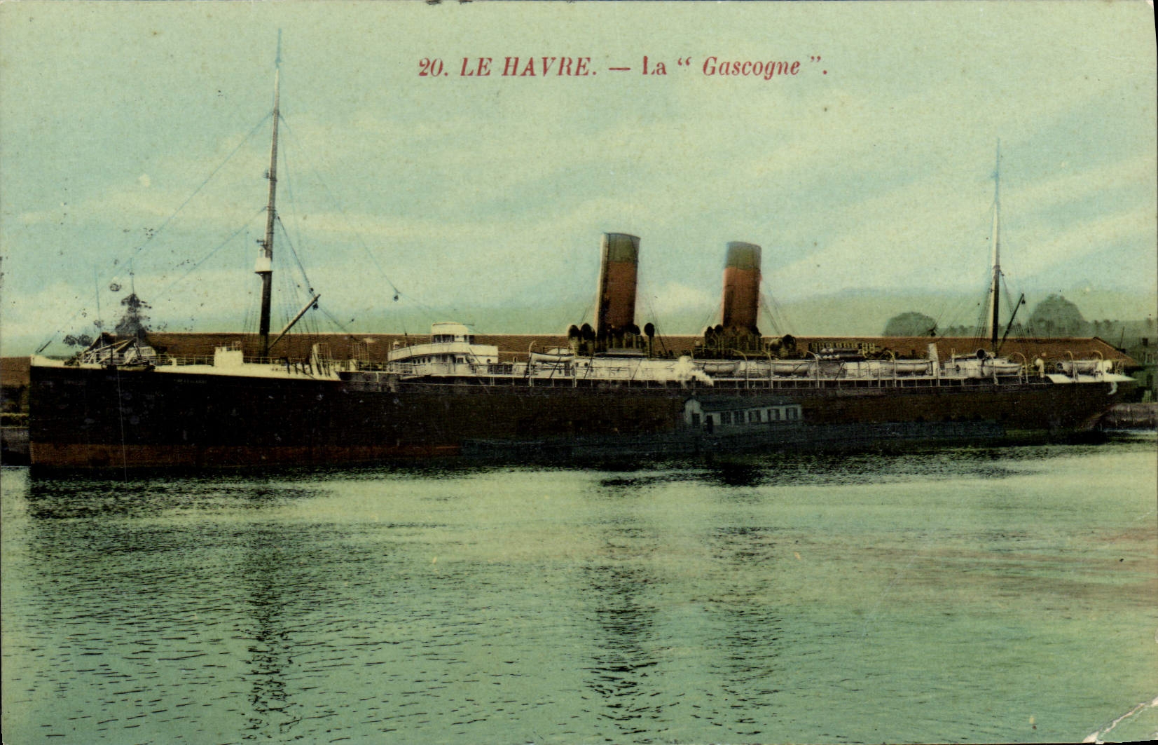 CPA Bateau Paquebot Le Havre La Gascogne