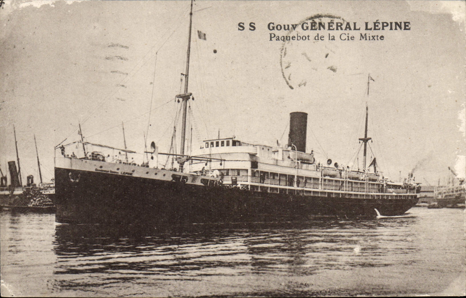 CPA Bateau Paquebot de la Cie Mixte SS Gouv General Lepine
