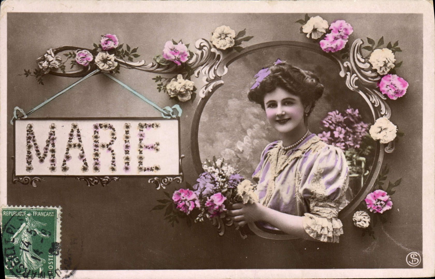 CPA Fantaisie Prenom Marie