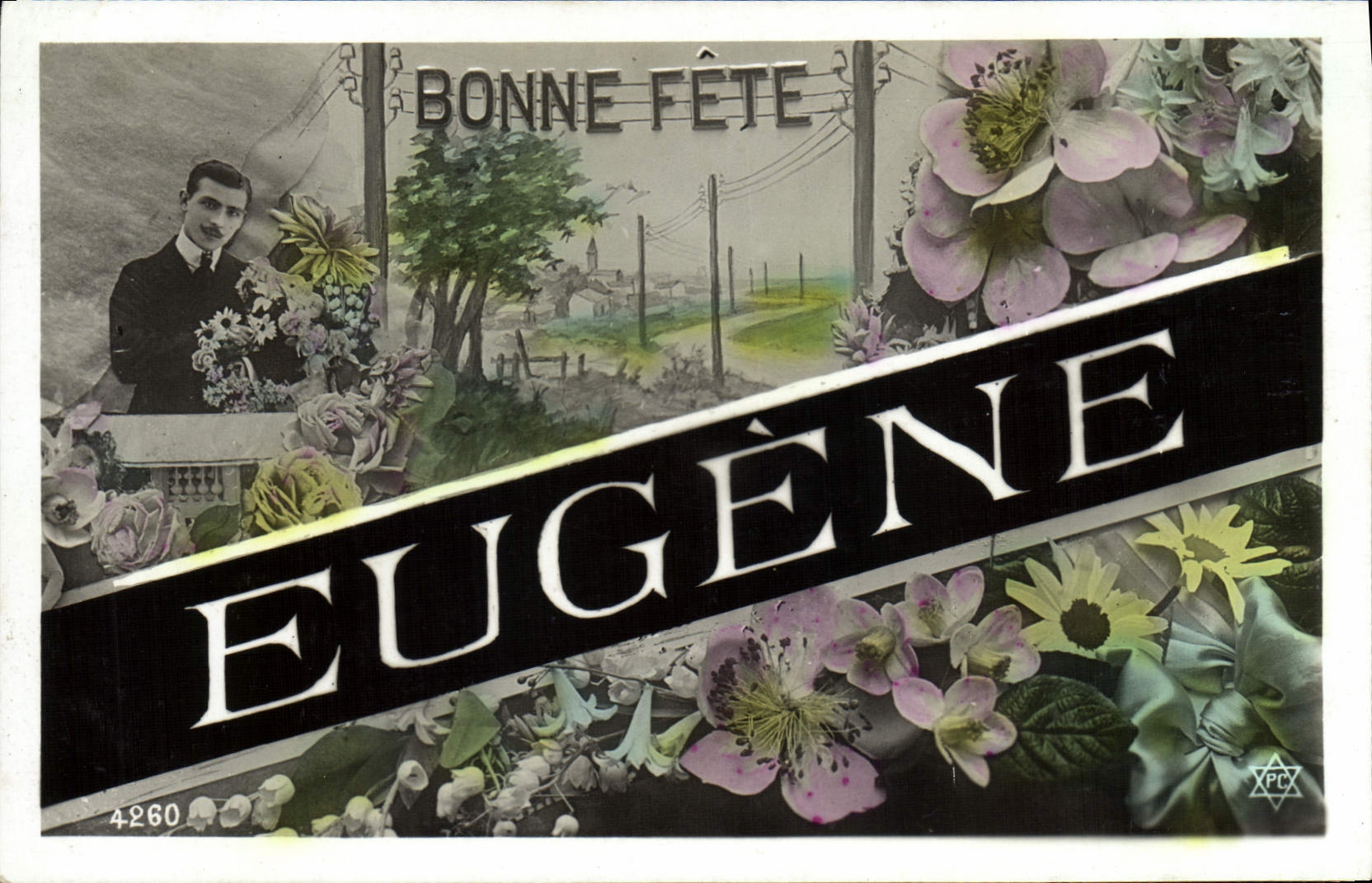 CPA Fantaisie Prenom Eugene 