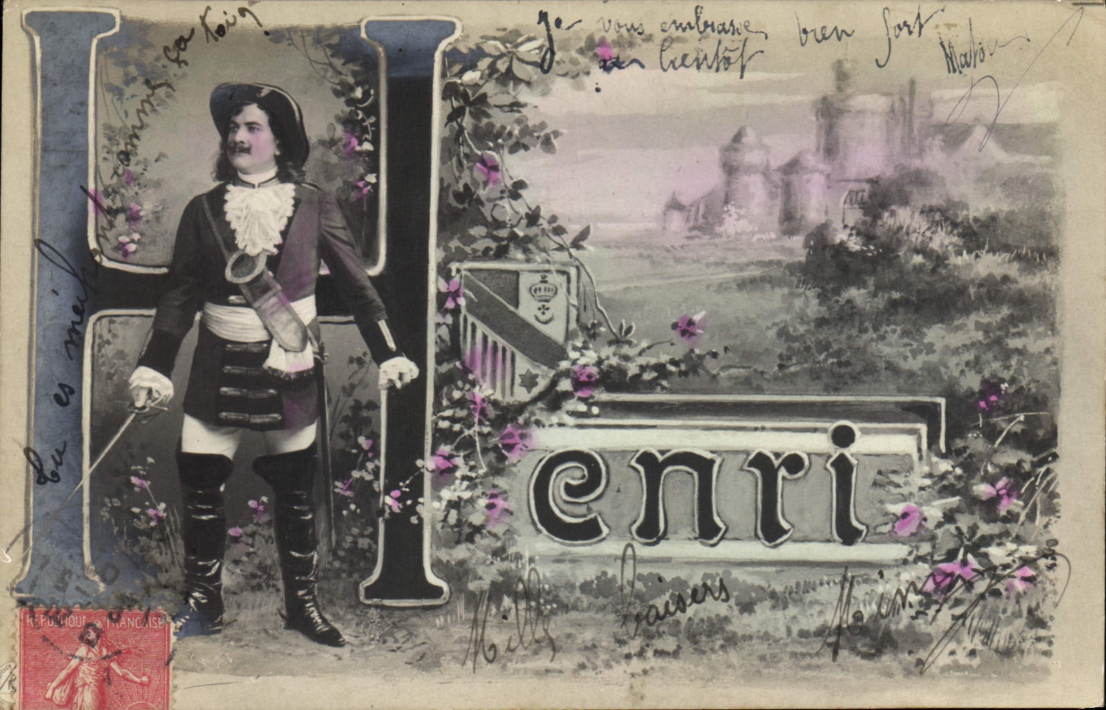 CPA Fantaisie Prenom Henri