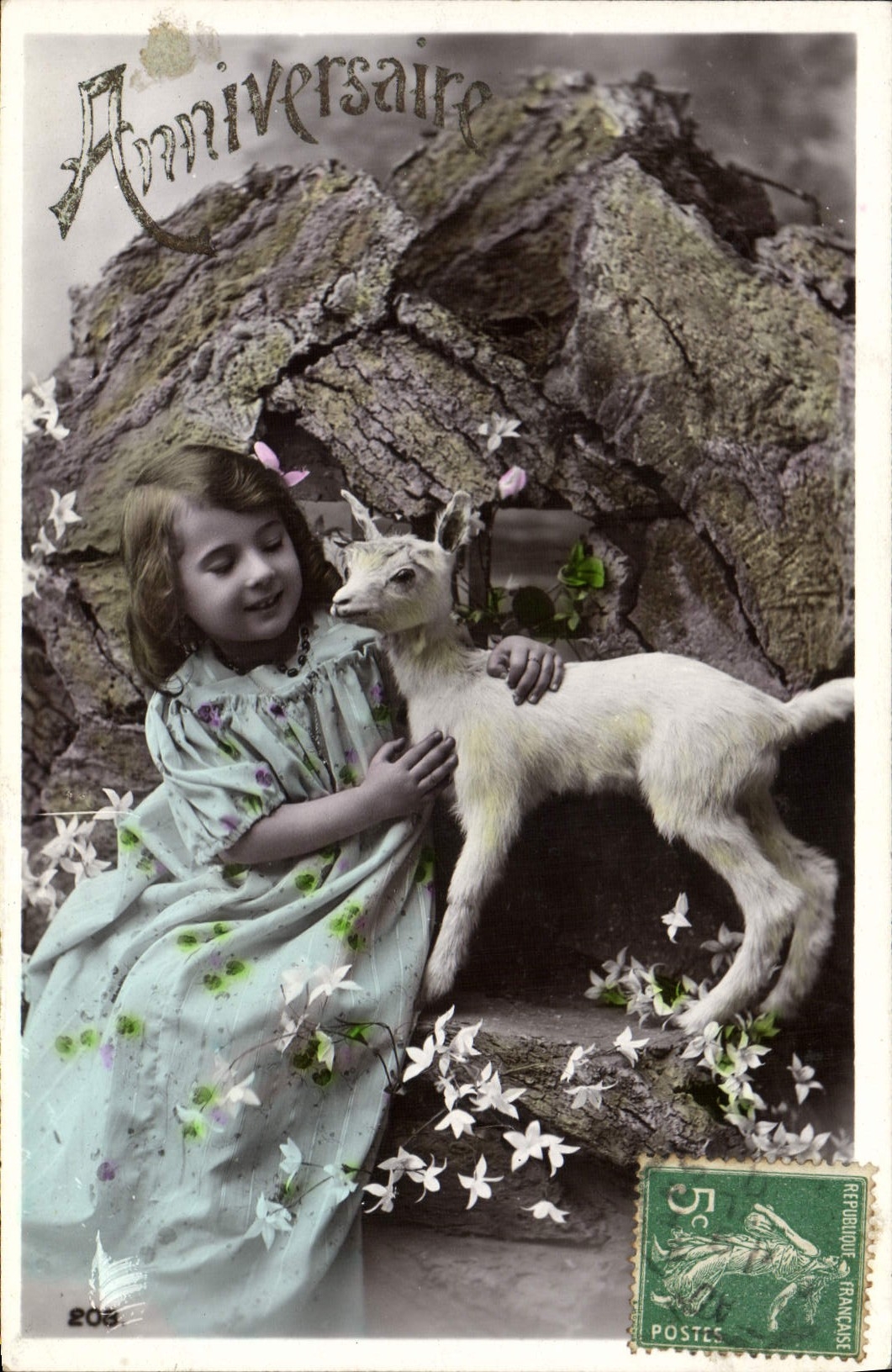 CPA Chevre Enfant 