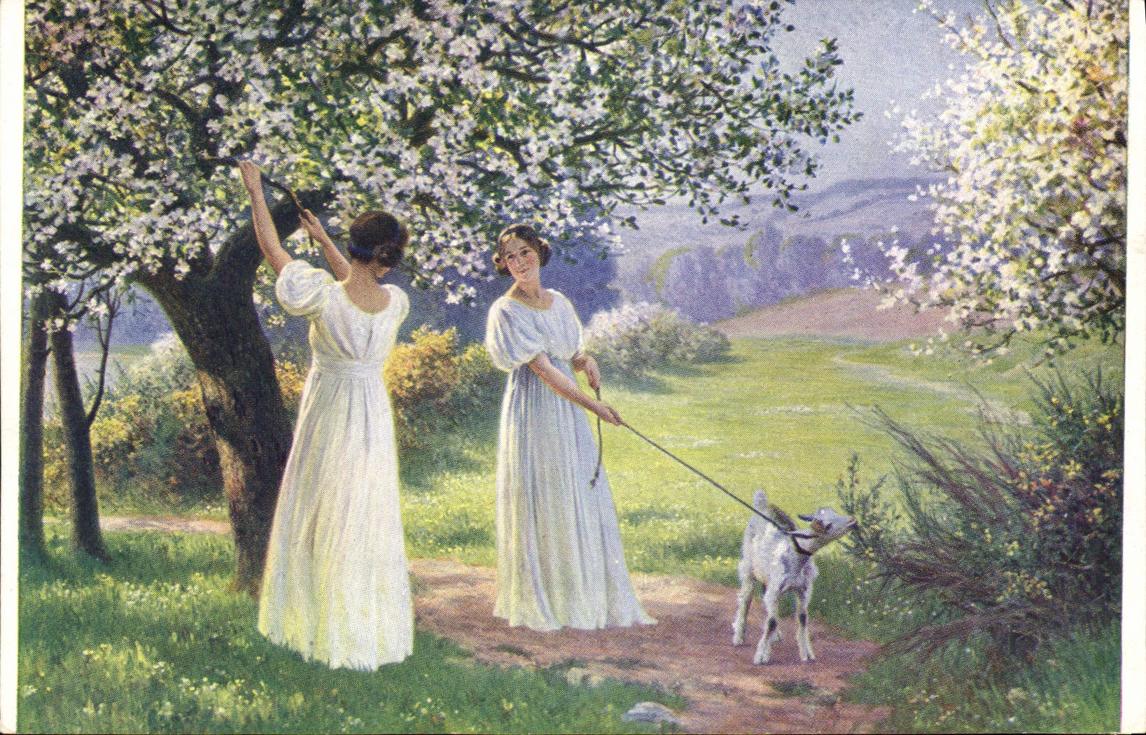 CPA Chevre Kowalsky Printemps