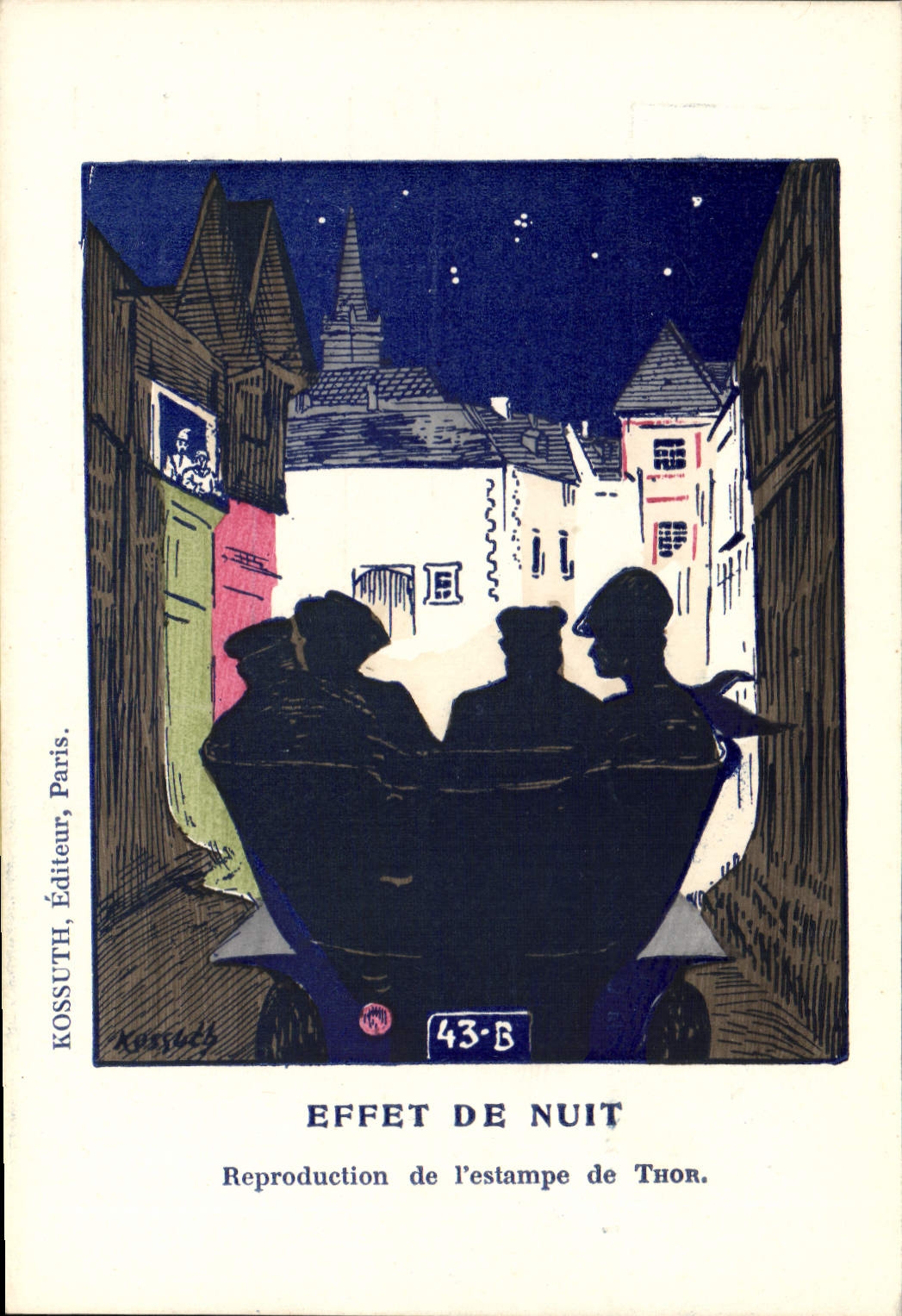 CPA Fantaisie Illustrateur Effet de Nuit Thor Kossuth 