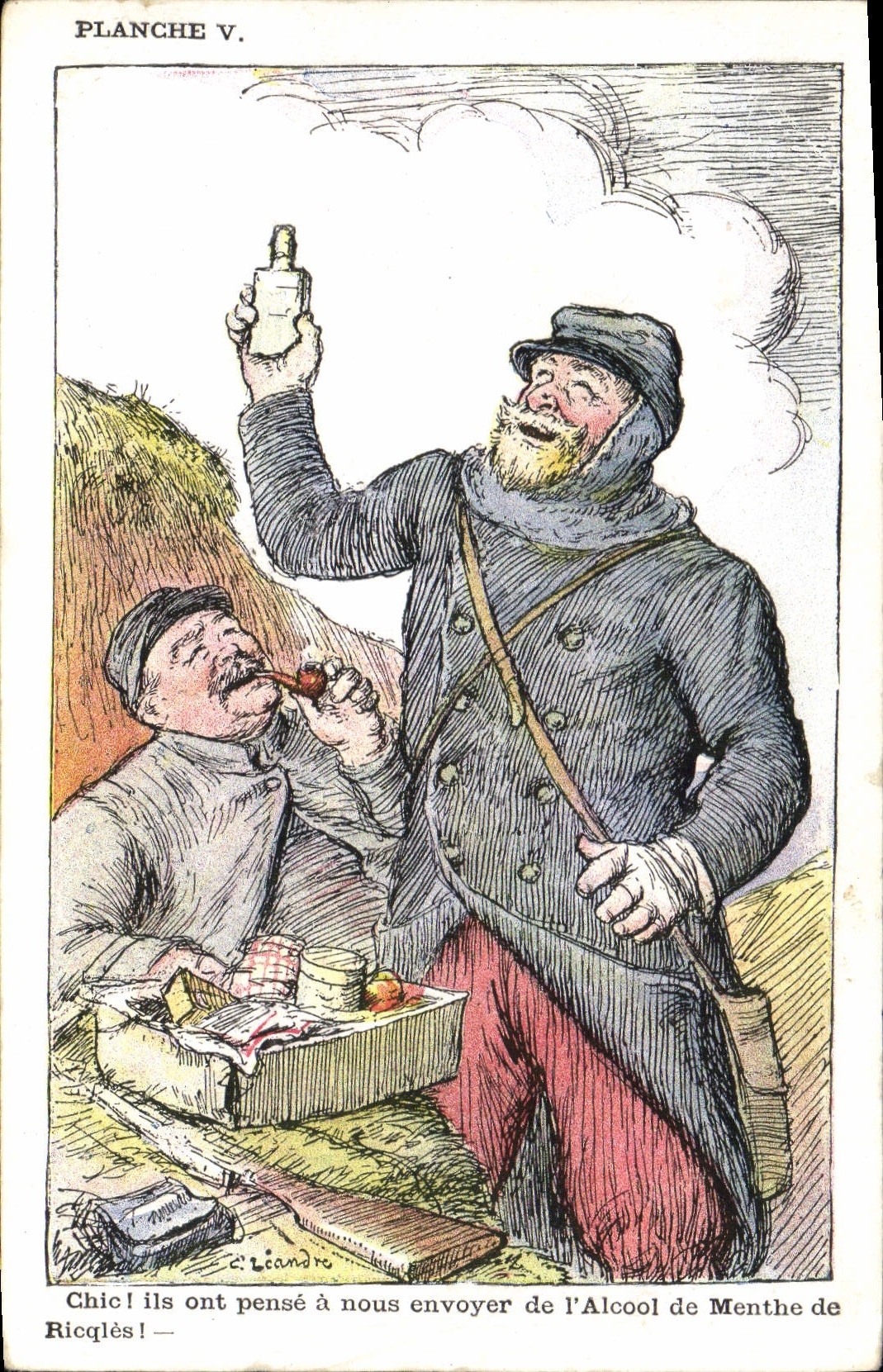 CPA Fantaisie Illustrateur Leandre Soldat Militaria Menthe de Ricqles