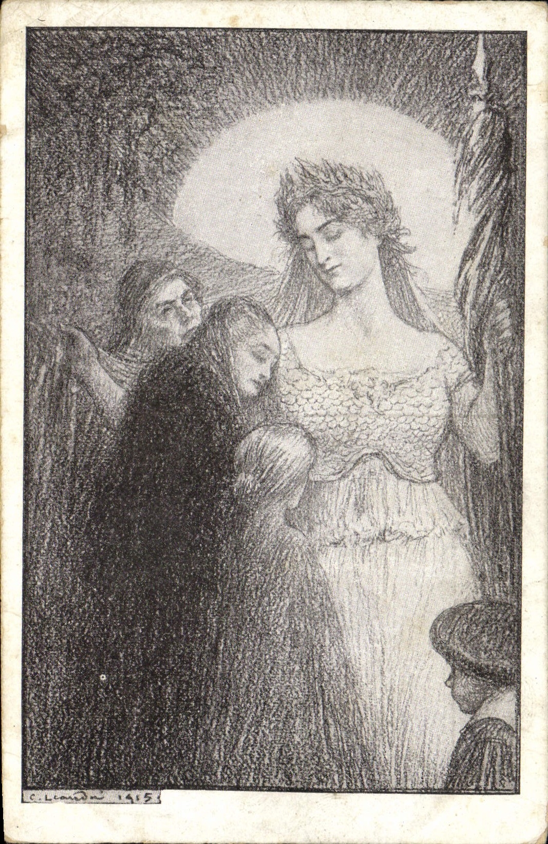 VINTAGE POSTCARD Fantasy Leandre Illustrator