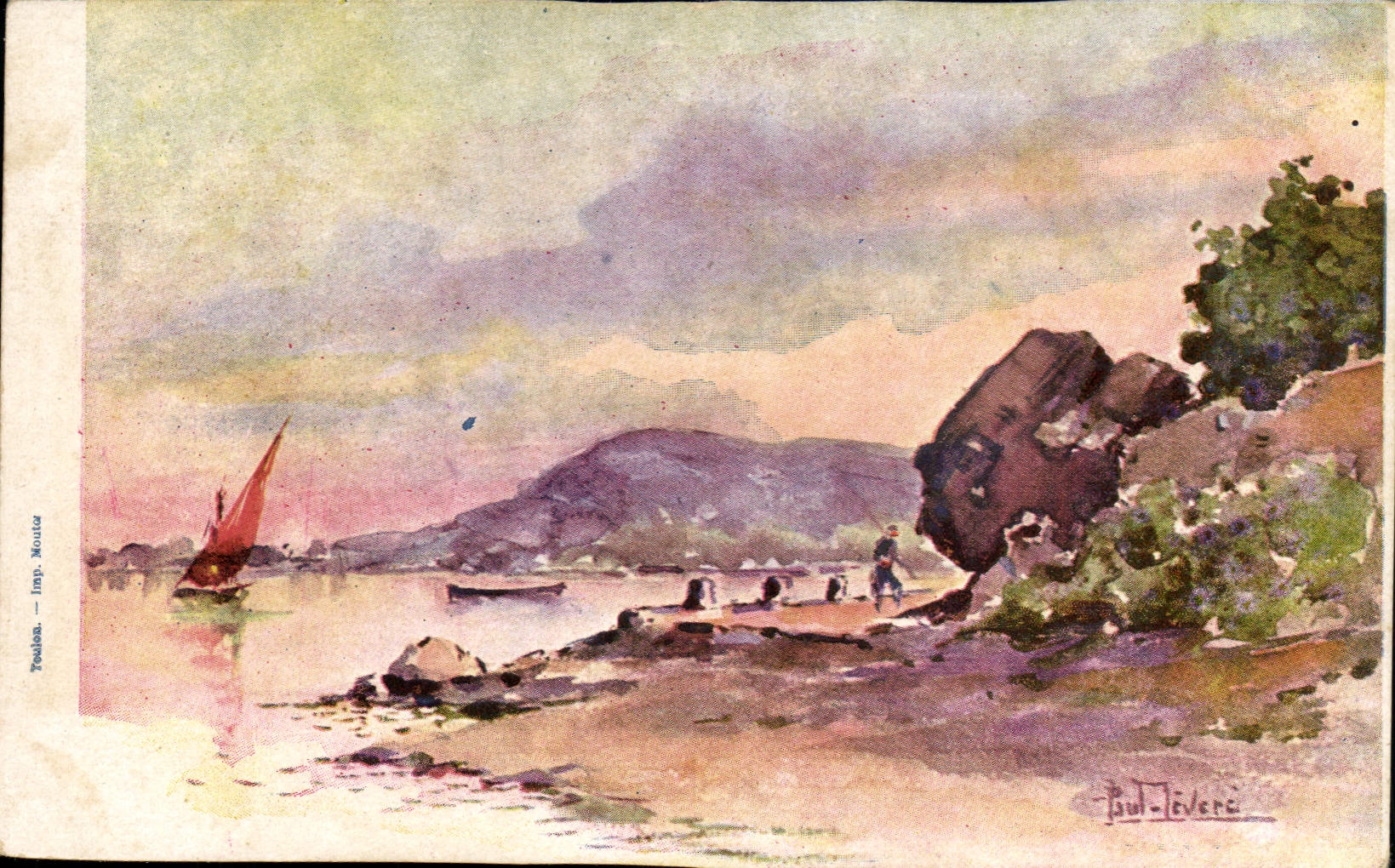 VINTAGE POSTCARD Fantasy Illustrator Bay of Sabletttes