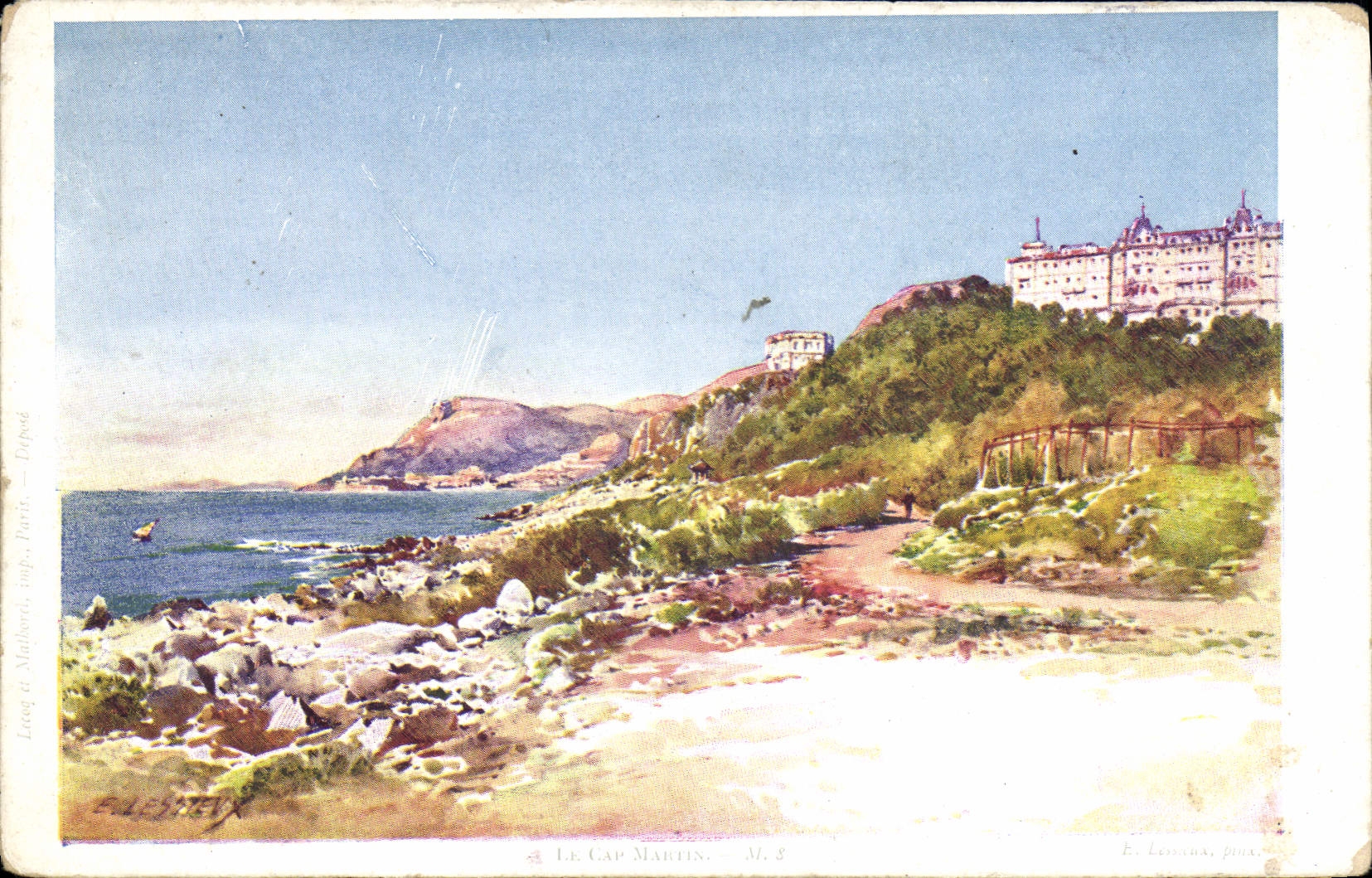 VINTAGE POSTCARD Fantasy Lessieux Illustrator the Cape Martin