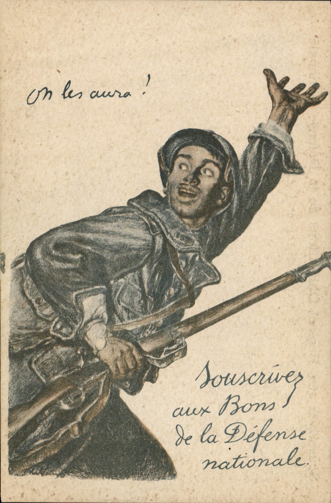 VINTAGE POSTCARD Fantasy Militaria National defense