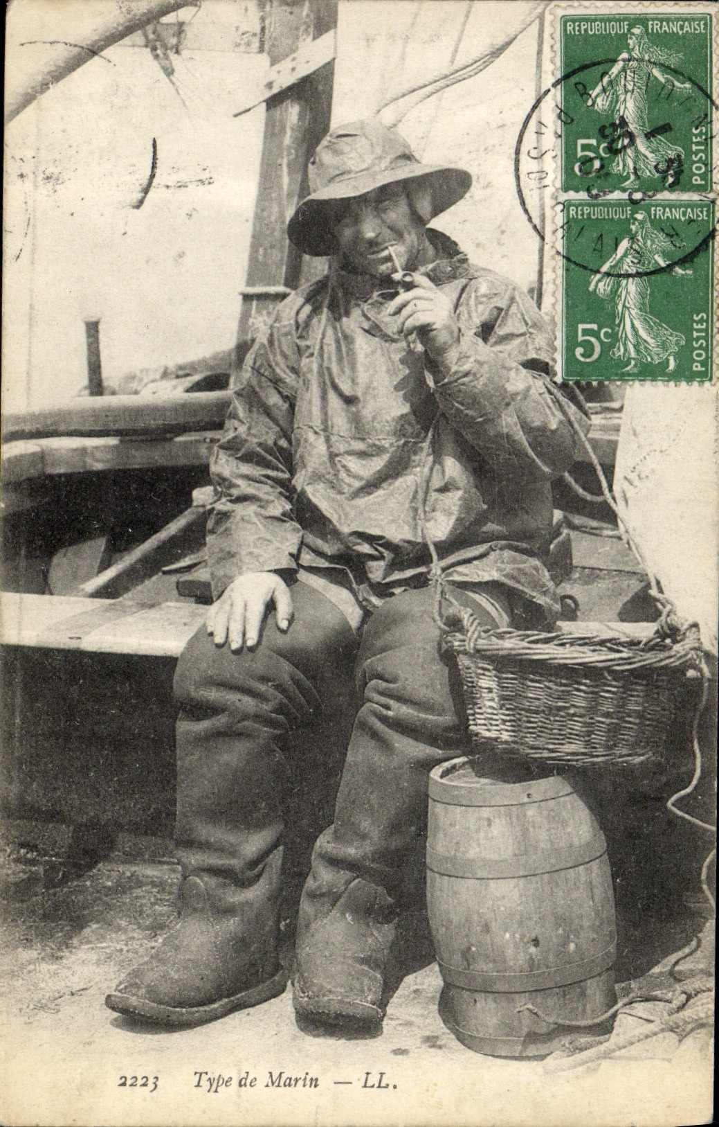 CPA Folklore Type de marin 