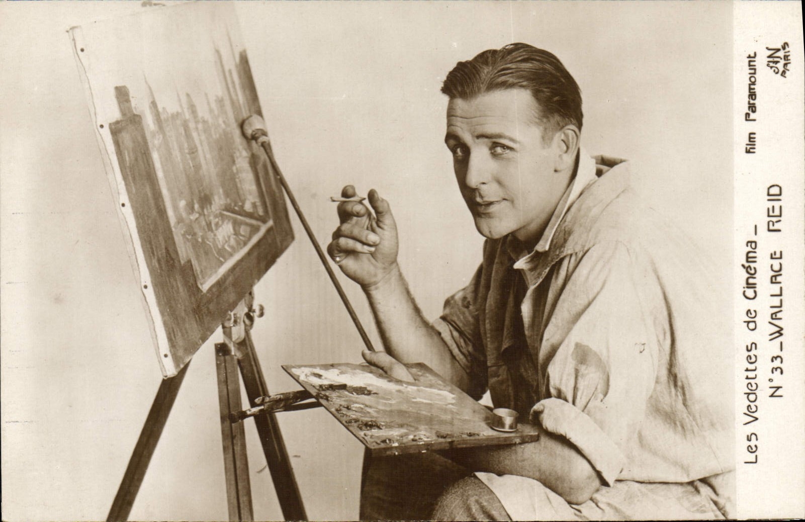 CPM Cinema Wallace Reid Peintre 