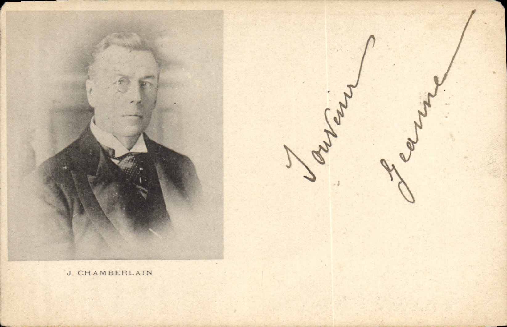 VINTAGE POSTCARD J Chamberlain