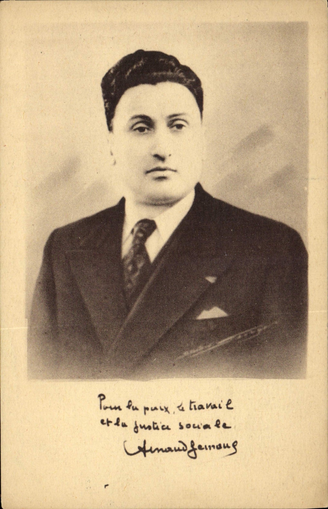 VINTAGE POSTCARD For peace Arnaud Germain