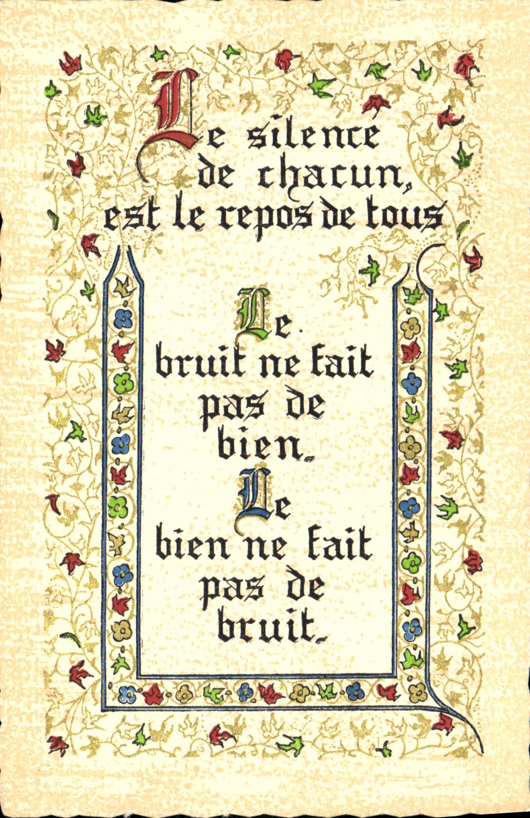 CPA Devise Le silence