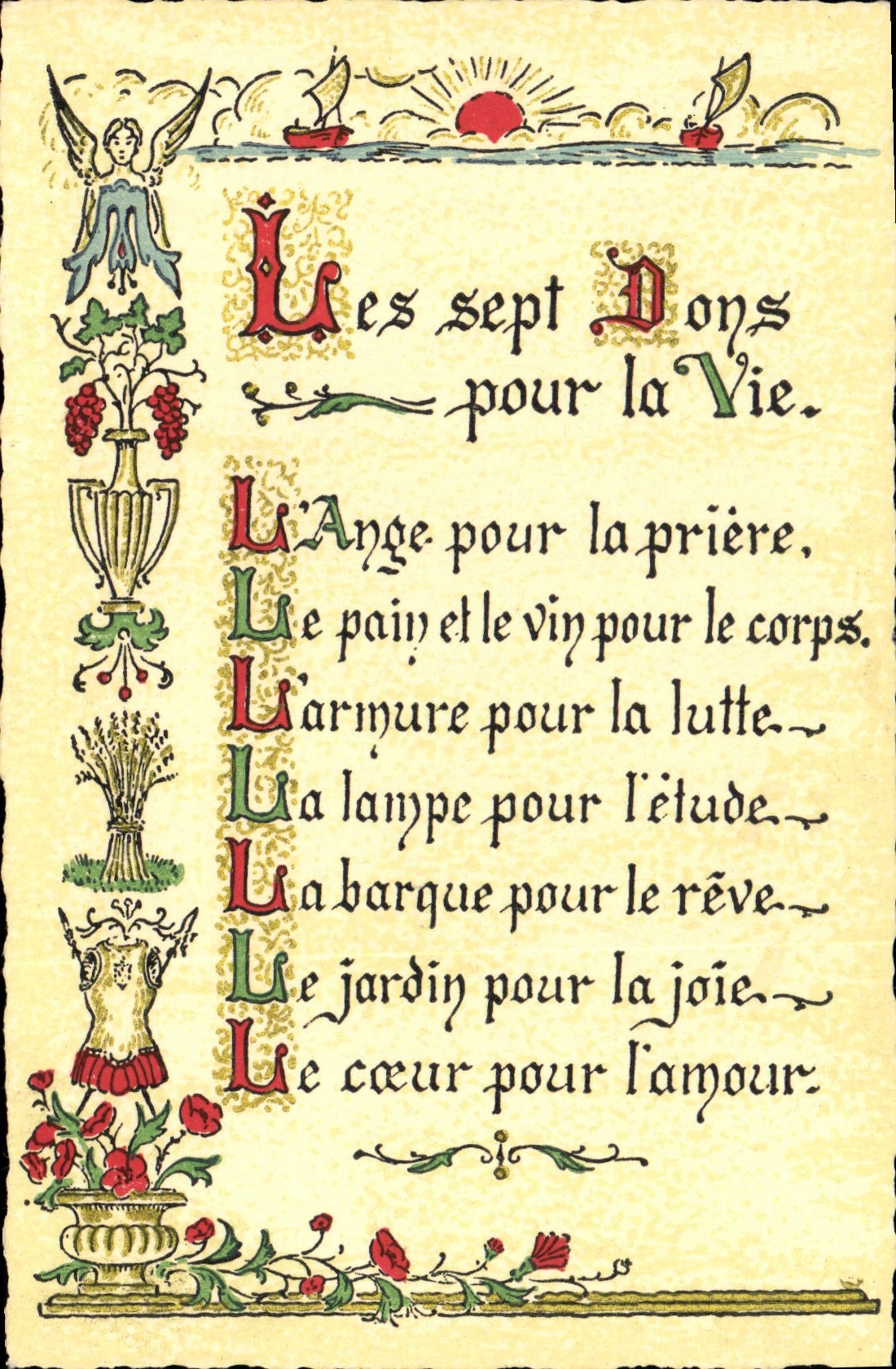 CPA Les sept dons pour la vie