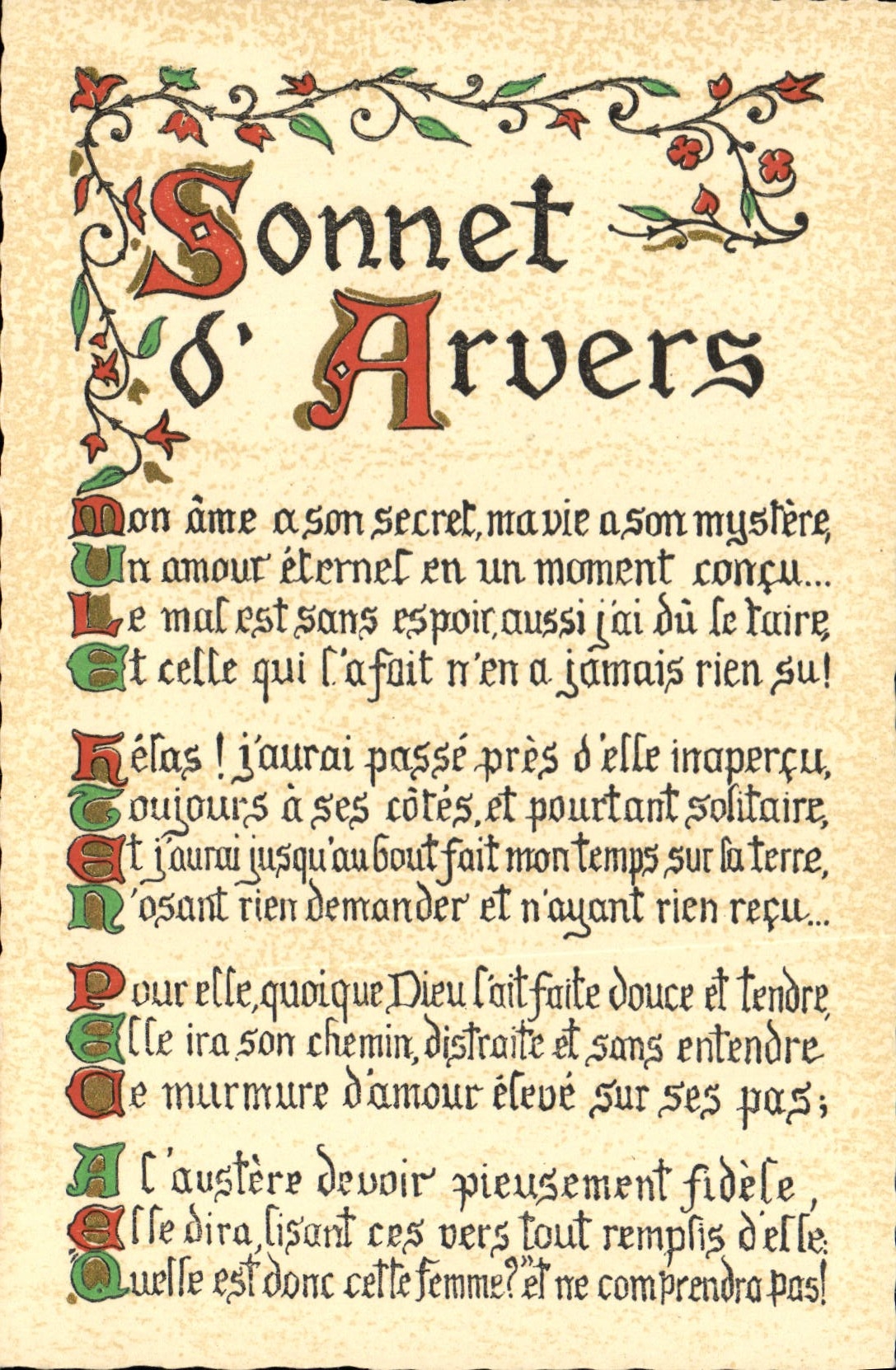 CPA Sonnet Arvers