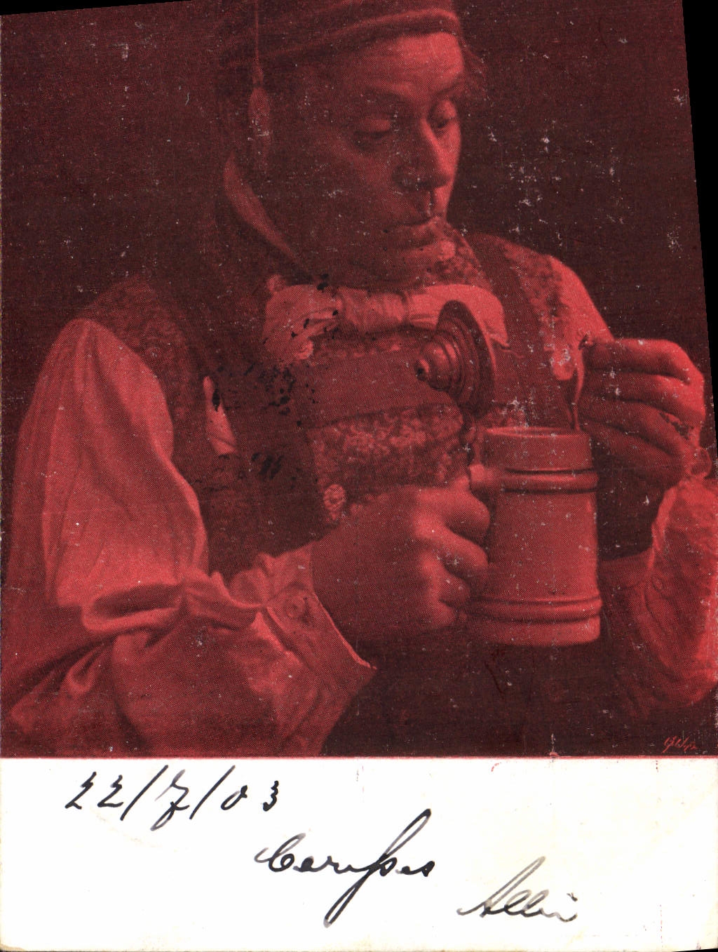 CPA Folklore Tabac Homme Pipe