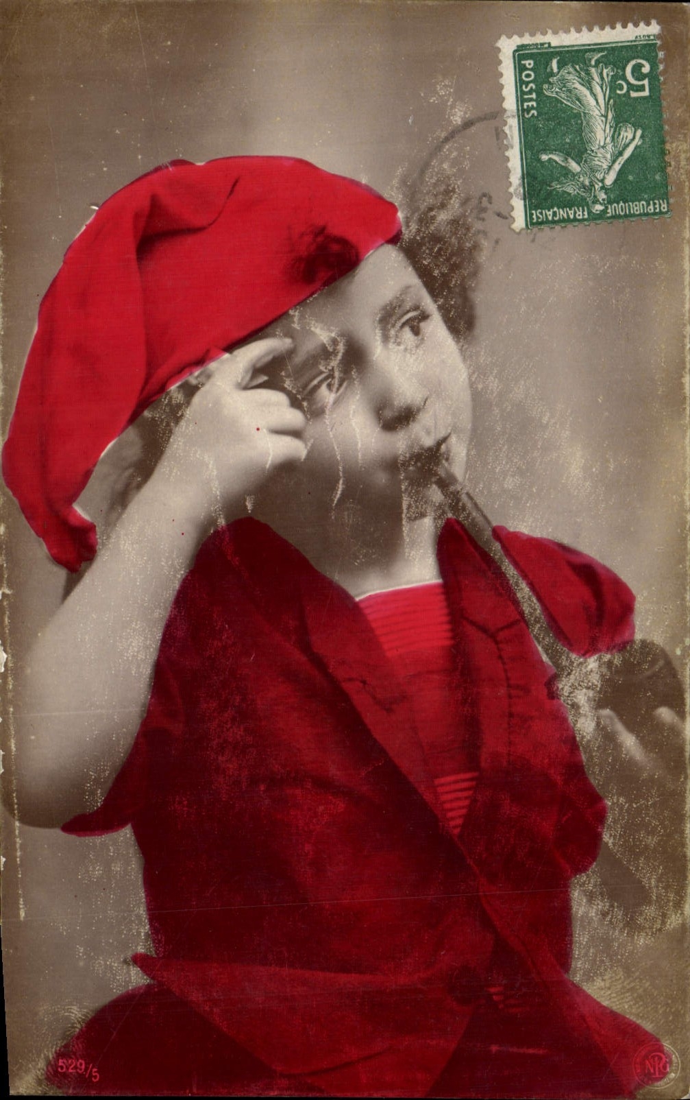 CPA Folklore Tabac Enfant Pipe 