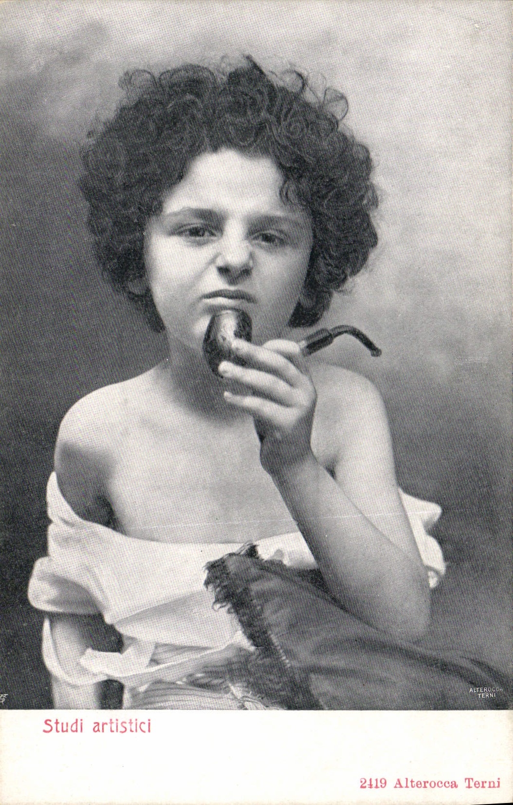 CPA Folklore Tabac Enfant Pipe 