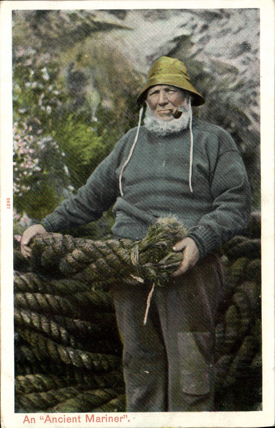 CPA Folklore Tabac Pipe An ancient mariner